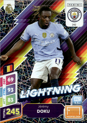 Jeremy Doku Base Panini Adrenalyn XL Premier League Plus 242 NM0