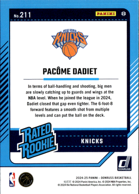 Pacome Dadiet Holo Red Laser Donruss   Holo Red Laser 211 NM1