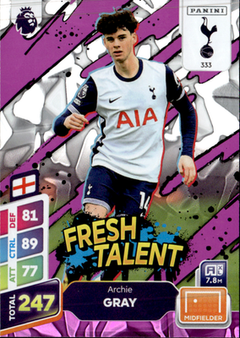 Archie Gray Purple Panini Adrenalyn XL Premier League Plus   Purple 333 NM0