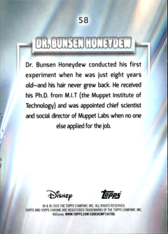 Dr. Bunsen Honeydew Base Topps Chrome Disney 58 NM1