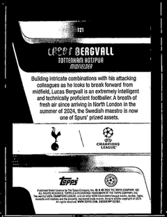 Lucas Bergvall Yellow Inferno Holo Topps UEFA Club Competitions   280/299 121 NM1