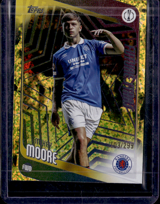 Mikey Moore Yellow Inferno Holo Topps UEFA Club Competitions 103/299    56 NM0