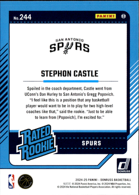 Stephon Castle Base Donruss 244 NM1