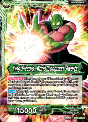 King Piccolo // King Piccolo, World Conquest Awaits Uncommon BT18 060 NM1