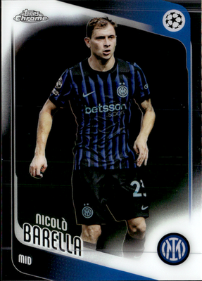 Nicolò Barella Base Topps Chrome UEFA Club Competitions 108 NM0