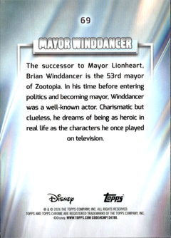 Mayor Winddancer Base Topps Chrome Disney 69 NM1