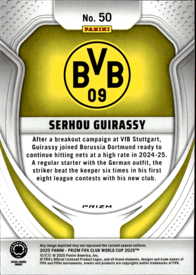 Serhou Guirassy Pulsar Prizms Panini Prizm FIFA Club World Cup   P50 NM1