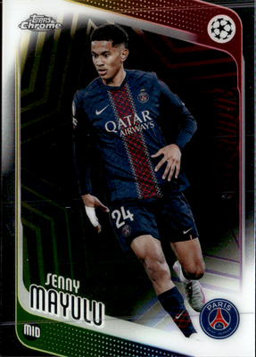 Senny Mayulu Base Topps Chrome UEFA Club Competitions 22 NM0