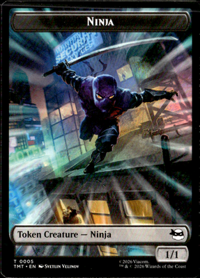 Ninja // Mutagen Double-Sided Token T Teenage Mutant Ninja Turtles 5 // 9 NM0