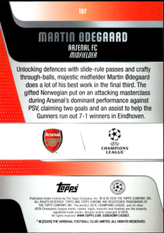 Martin Ødegaard Base Topps Chrome UEFA Club Competitions 157 NM1