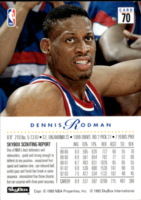Dennis Rodman Base SkyBox Premium 70 LP1