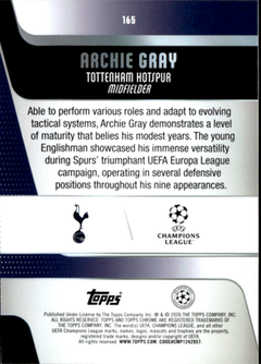 Archie Gray Base Topps Chrome UEFA Club Competitions 165 NM1