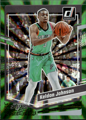 Keldon Johnson Green Laser Holo Donruss   Green Laser Holo 50 NM0