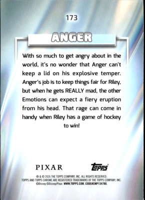 Anger Base Topps Chrome Disney   X Fractor 173 NM1