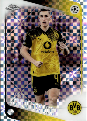 Nico Schlotterbeck Topps Chrome UEFA Club Competitions  Geometric Refractor 99NM0