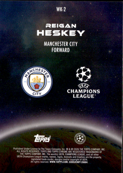 Reigan Heskey Wonderkids Topps Chrome UEFA Club Competitions   WK 2 NM1