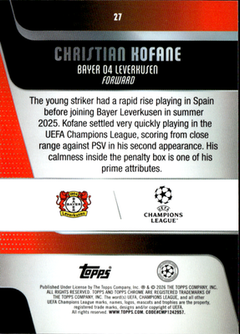 Christian Kofane Base Topps Chrome UEFA Club Competitions 27 NM1
