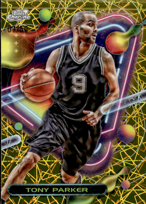 Tony Parker Chrome Cosmic   Gold Interstellar Refractors 114 NM0
