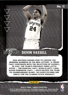 Devin Vassell Great X Pectations Donruss   Great X Pectations 11 NM1
