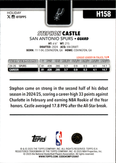 Stephon Castle Base Topps 197 NM (Xmas Variant)1