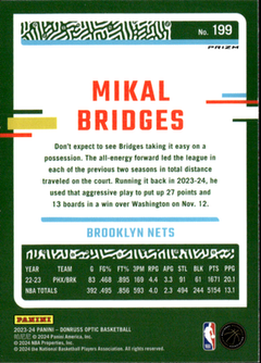 Mikal Bridges Pink Donruss Optic   Pink 199 NM1
