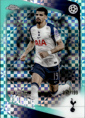 Dominic Solanke Aqua Mini Diamonds Topps Chrome UEFA Club Competitions   144 NM0