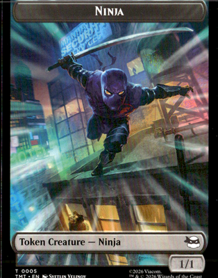 Ninja // Mutagen Double Sided Token T Teenage Mutant Ninja Turtles 5 // 9 NM1