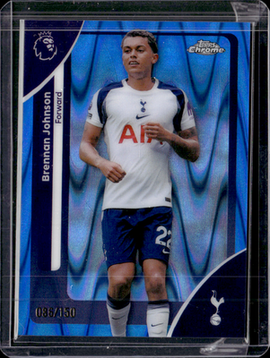 Brennan Johnson Blue Wave Refractor Topps Chrome Premier League   178 NM0