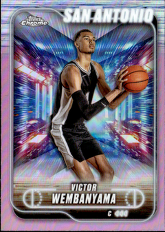 Victor Wembanyama Pink Basketball Refractor Topps Chrome  193 NM0