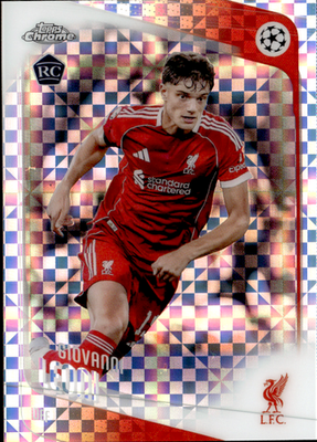 Giovanni Leoni Geometric Refractor Topps Chrome UEFA Club Competitions   73 NM0