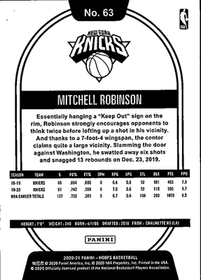 Mitchell Robinson Base Hoops 63 NM1