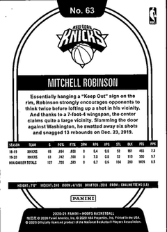 Mitchell Robinson Base Hoops 63 NM1