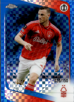 Chris Wood Blue Mini Diamonds Topps Chrome UEFA Club Competitions   186 NM0