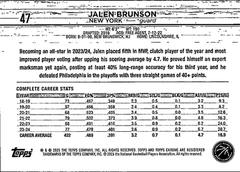 Jalen Brunson Base Topps Chrome 47 NM1