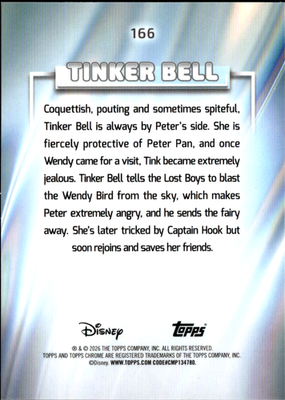 Tinker Bell Base Topps Chrome Disney 166 NM1