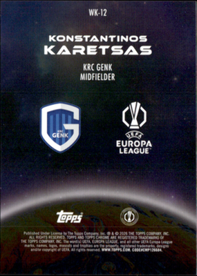 Konstantinos Karetsas Wonderkids Topps Chrome UEFA Club Competitions WK 12 NM1
