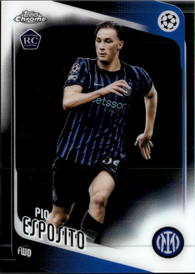 Francesco Pio Esposito Base Topps Chrome UEFA Club Competitions 163 NM0