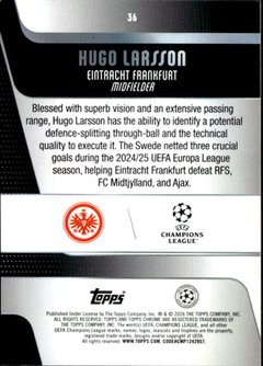 Hugo Larsson Base Topps Chrome UEFA Club Competitions 36 NM1