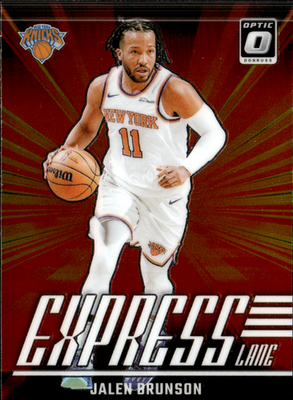 Jalen Brunson Express Lane Purple Donruss Optic   Express Lane Purple 21 NM0