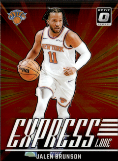 Jalen Brunson Express Lane Purple Donruss Optic   Express Lane Purple 21 NM0