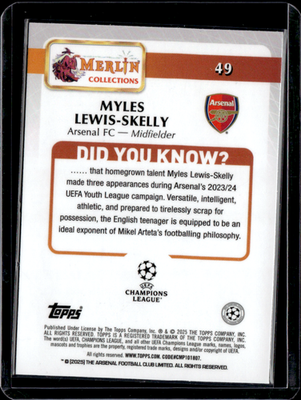 Myles Lewis Skelly Pink Atomic Merlin UEFA Club Competitions   131/199 49 NM1