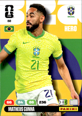Matheus Cunha Base Panini Adrenalyn XL FIFA World Cup 80 NM0