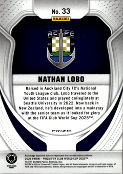 Nathan Lobo Pulsar Prizms Panini Prizm FIFA Club World Cup   Pulsar Prizms 33 NM1
