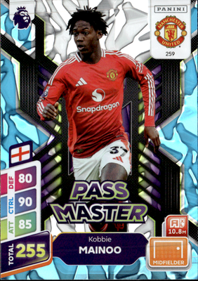 Kobbie Mainoo Blue Panini Adrenalyn XL Premier League Plus   Blue 259 NM0