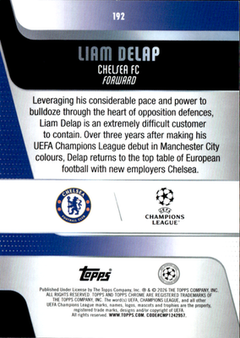 Liam Delap Base Topps ChromeUEFA Club Competitions 192 NM1