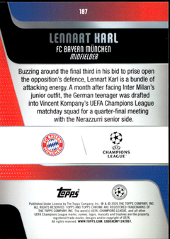 Lennart Karl Raywave Refractor Topps Chrome UEFA Club Competitions    187 NM1