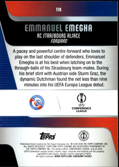 Emanuel Emegha Base Topps Chrome UEFA Club Competitions 110 NM1