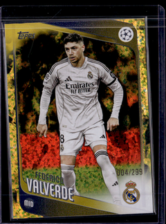Federico Valverde Yellow Inferno Holo Topps UEFA Club Competitions   4/299 65 NM0