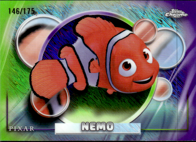 Nemo Topps Chrome Disney   Purple & Light Green Shimmer 146/175 Refractor 88 NM0