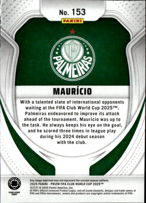 Mauricio Base Panini Prizm FIFA Club World Cup 153 NM1